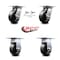 Service Caster 5 Inch Phenolic Caster Set with Roller Bearing 2 Swivel Lock and 2 Rigid SCC SCC-35S520-PHR-BSL-2-R-2 - alternate 4